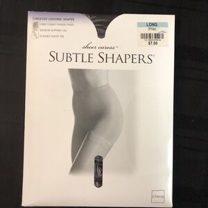 JCPenney Sheer Caress Subtle Shapers Targeted Control LONG-OFF BLACK-NEW